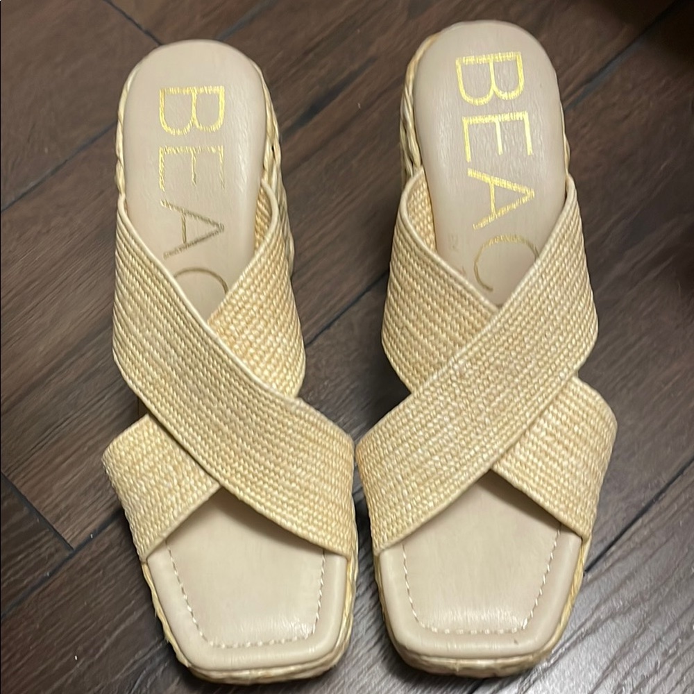 BEACH by Matisse tan Woven Women's Sandals - bought at Anthropologie